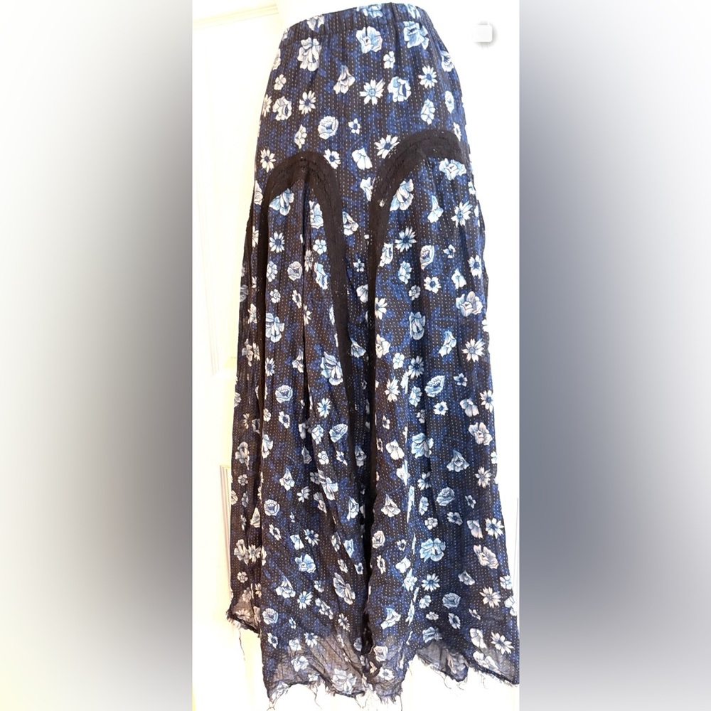 Free people blue floral Maxi skirt - Picture 3 of 3